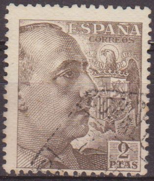 ESPAÑA 1940 932 Sello º General Franco 2pts Usado