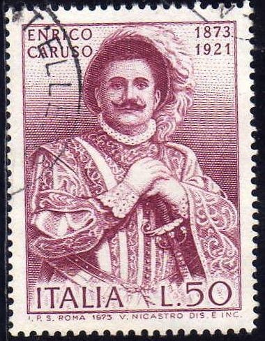 Italia 1973 Scott 1137 Sello º Enrico Caruso (1873-1921) Duque Rigoleto usado timbre, francobollo
