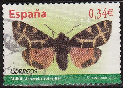 ESPAÑA 2010 4534 Sello Fauna Mariposa Artimelia Latreillei usado Espana Spain Espagne Spagna Spanje 