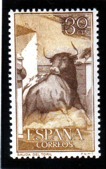 1960 Tauromaquia: Salida del toril Edifil 1257