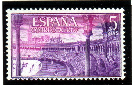 1960 Tauromaquia: Plaza de Sevilla Edifil 1269