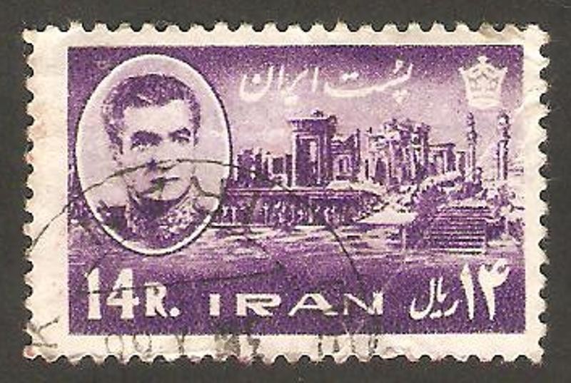 mohammed riza pahlavi y ruinas de persepolis