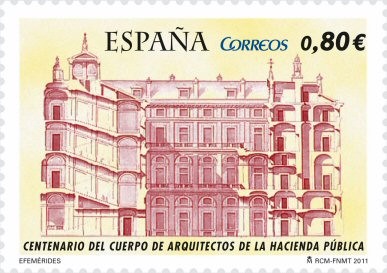 ESPAÑA 2011 4658 Sello Nuevo Efemerides Cuerpo Arquitectos Hacienda Publica Espana Spain Espagne Spa