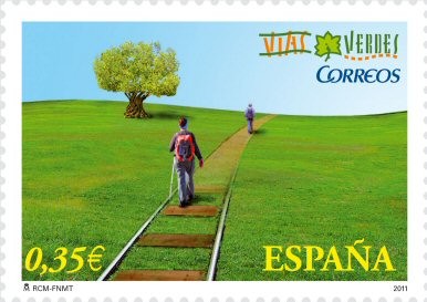 ESPAÑA 2011 4657 Sello Nuevo Naturaleza Vias Verdes Espana Spain Espagne Spagna Spanje Spanien 