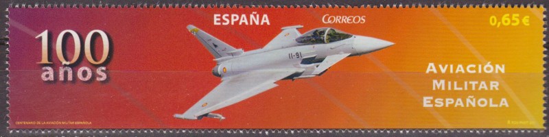 ESPAÑA 2011 4656 Sello Nuevo Aviacion Militar Española Avion Caza Espana Spain Espagne Spagna Spanje