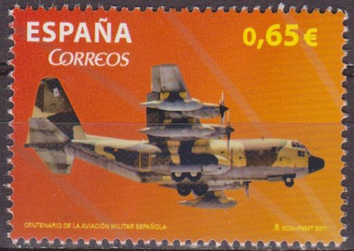 ESPAÑA 2011 4655 Sello Nuevo Aviacion Militar Española Avion Carga Espana Spain Espagne Spagna Spanj