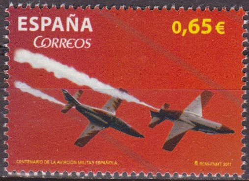 ESPAÑA 2011 4654 Sello ** Aviacion Militar Española Exhibicion Aerea Espana Spain Espagne Spagna 
