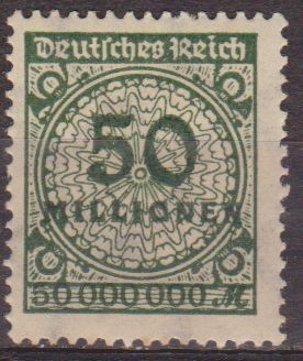 Deutsches Reich 1923 Scott 289 Sello * Numeros Cifras 50 Millones Alemania Allemagne Duitsland Germa