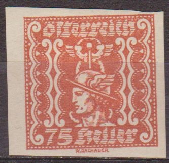 Austria 1921 Scott P49 Sello * Mercurio Sin dentar 75h Osterreich Autriche 