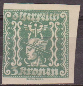 Austria 1921 Scott P53 Sello * Mercurio Sin dentar 3k Osterreich Autriche 