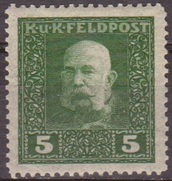 AUSTRIA 1915 Scott M25 Sello ** Emperador Franz Josef 5h Osterreich Autriche 