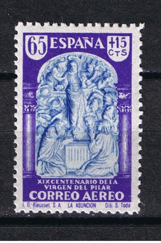 Edifil  906  XIX Cent. de la venida de la Virgen  del Pilar a Zaragoza.  