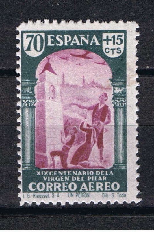 Edifil  907  XIX Cent. de la venida de la Virgen  del Pilar a Zaragoza.  