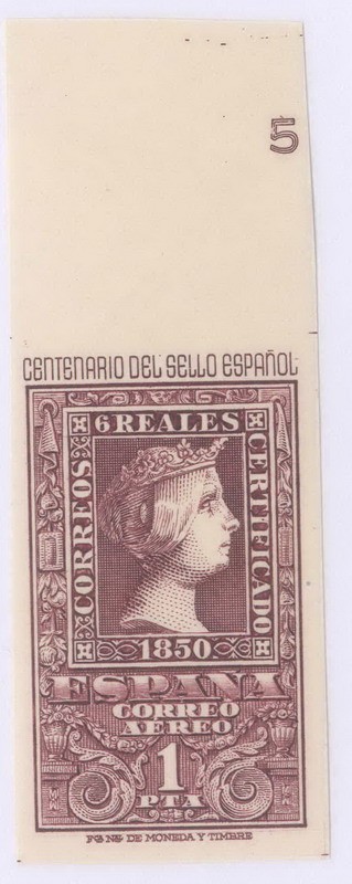 ESPAÑA 1079 Centenario del Sello español. Scott C127