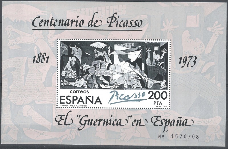 2631  Hoja Bloque. Guernica de Picasso.