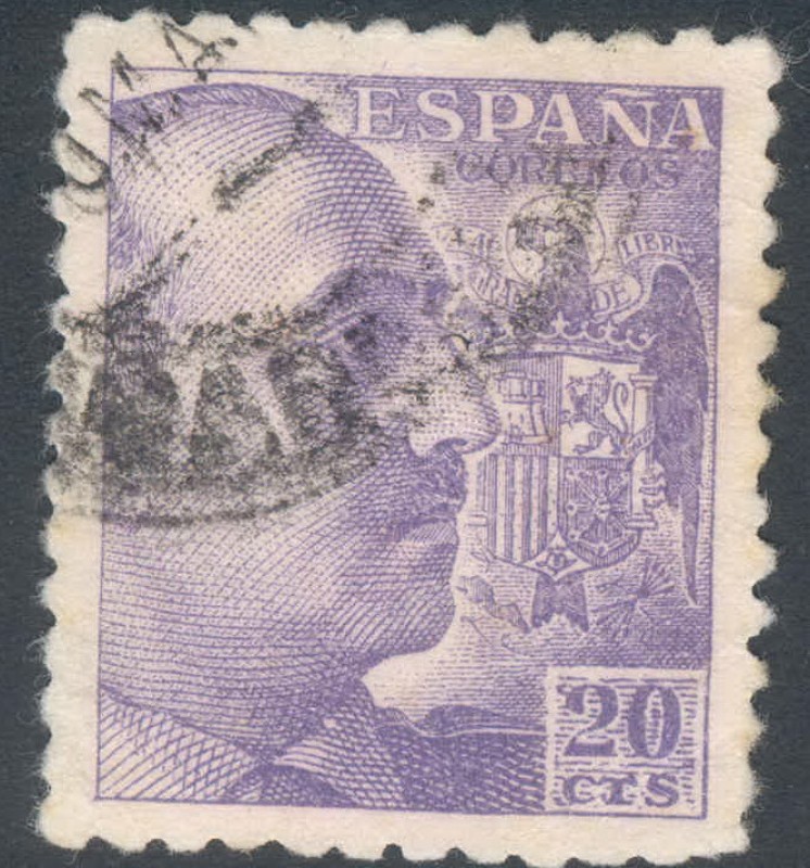 ESPAÑA 1940_922 General Franco y escudo de España