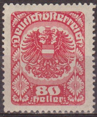 AUSTRIA 1920 Scott 238 Sello ** Escudo de Armas 80h Osterreich Autriche 