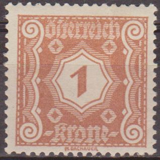AUSTRIA 1922 Scott J103 Sello * Cifras Numeros 1k Osterreich Autriche 