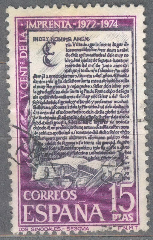 ESPAÑA 1973_2166 V Centenario de la Imprenta en España.