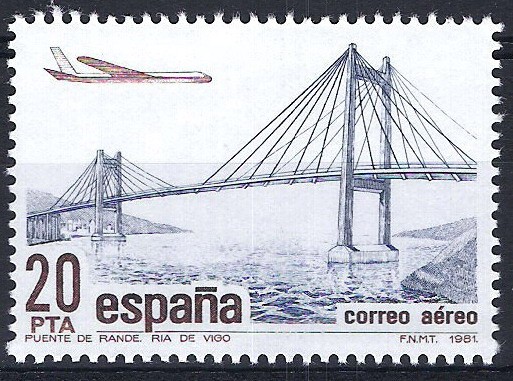2636 Puente de Rande sobre la Ría de Vigo, Pontevedra.