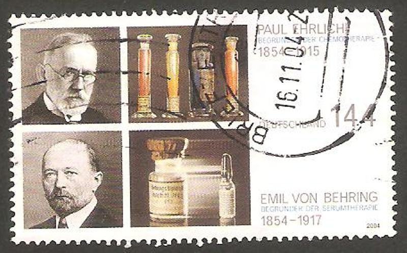 2214 - premios nobel de psicología y medicina, paul ehrlich y emil von behring