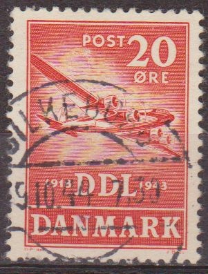 Dinamarca 1942 Scott 289 Sello Avion Condor Aniversario Compañía Aerea Danesa Luhfartsselskab º Denm