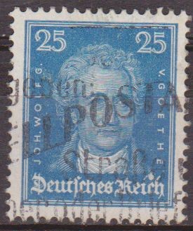 Deutsches Reich 1924 Scott 358 Sello Johann Wolfgang von Goethe 25 usado Alemania Allemagne Germany 
