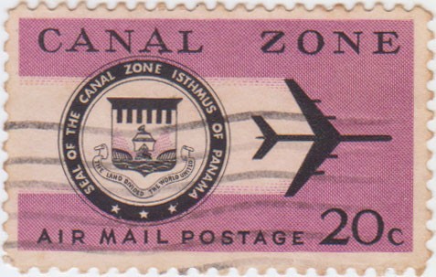 Canal Zone Postage: Sello y avión Jet