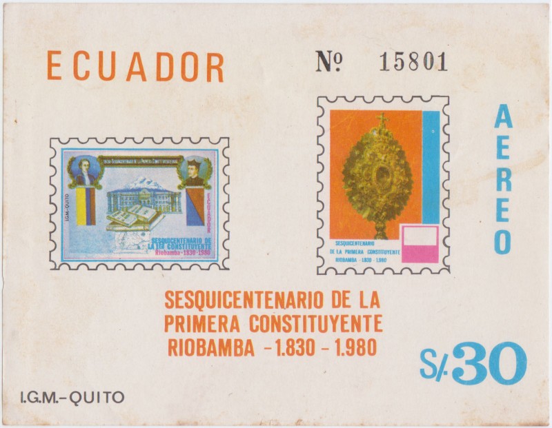 Sesquicentenario de la Primera Constituyente Riobamba 1830