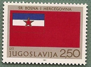 Bandera de la República Socialista de Bosnia-Herzegovina
