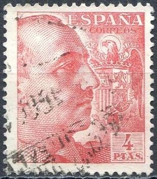 España 1940 933 Sello º General Franco 4p