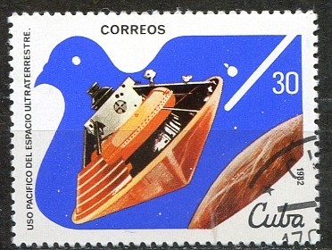 Cuba 1982 Scott 2505 Sello * Sonda Espacial Venera Sonde Espaciale Uso Pacifico del Espacio Ultrater