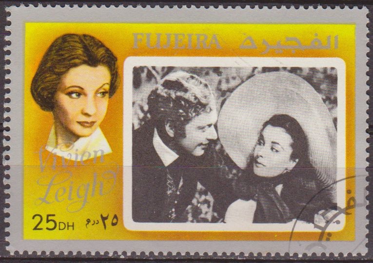Fujeira 1972 Sello * Actores del Cine Mundial Vivien Leigh 25DH