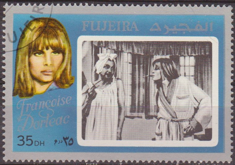 FUJEIRA 1972 Sello * Actores del Cine Mundial Françoise Dorleac 35DH