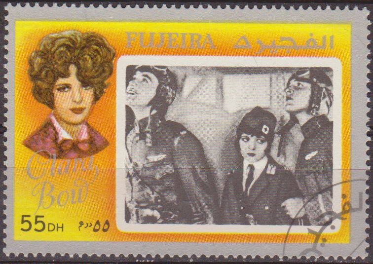 Fujeira 1972 Sello * Actores del Cine Mundial Clara Bow 55DH