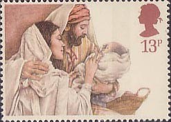 Christmas 13p Stamp (1984) The Holy Family