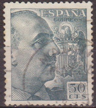 ESPAÑA 1940 927 Sello º General Franco 50c
