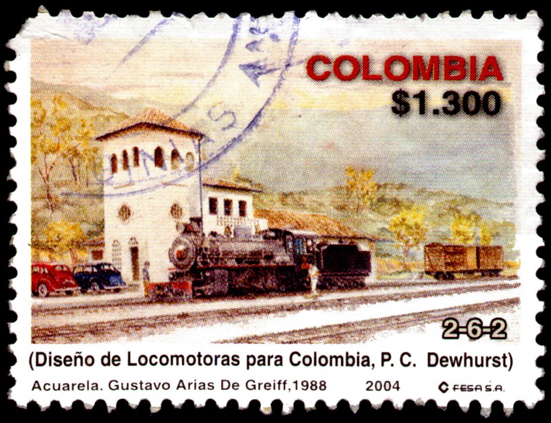 EMISIÓN POSTAL LOCOMOTORAS DE COLOMBIA