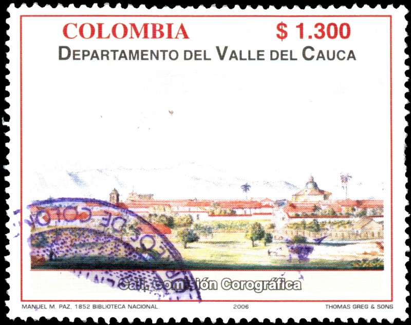 EMISIÓN POSTAL DEPARTAMENTOS DE COLOMBIA - VALLE DEL CAUCA