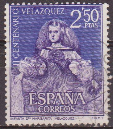 España 1961 1342 Sello º III Cent. Muerte Velazquez Infanta Margarita de Austria 