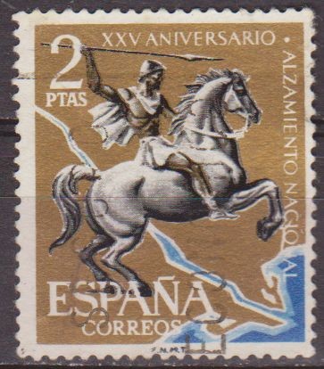 España 1961 1357 Sello º XXV Aniv. del Alzamiento Nacional Batalla del Ebro 2p
