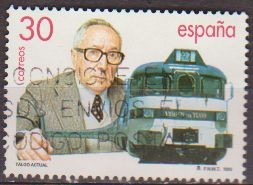ESPAÑA 1995 3347 Sello º Tren Talgo Alejandro Goicoechea Inventor