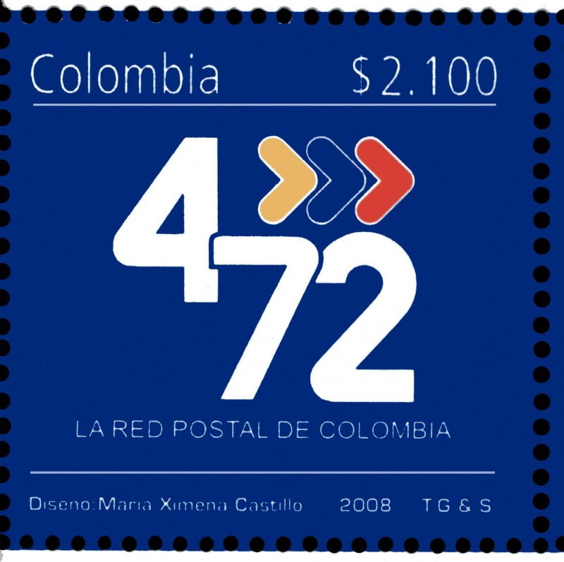 PRIMER DÍA DE SERVICIO PARA LA EMISIÓN POSTAL “4–72 LA RED POSTAL DE COLOMBIA”