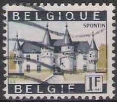 Belgica 1966 Scott 644 Sello º Castillo de Spontin 1fr Belgique Belgium 