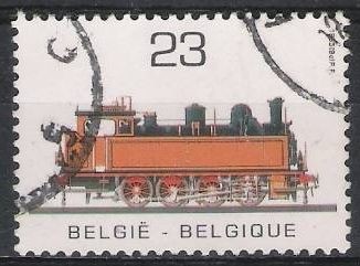 Belgica 1985 Scott 1196 Sello º Tren Locomotora Tipo 23 23fr Belgique Belgium 