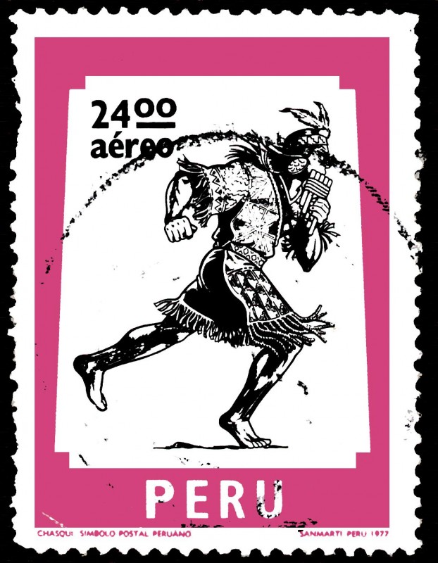 SÉRIE CHASQUI - MENSAJERO PERSONAL DEL INCA Y SÍMBOLO POSTAL PERUANO