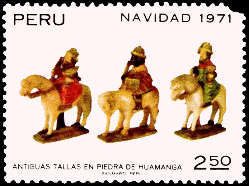 NAVIDAD 1971 - ANTIGUAS TALLAS EN PIEDRA DE HUAMANGA