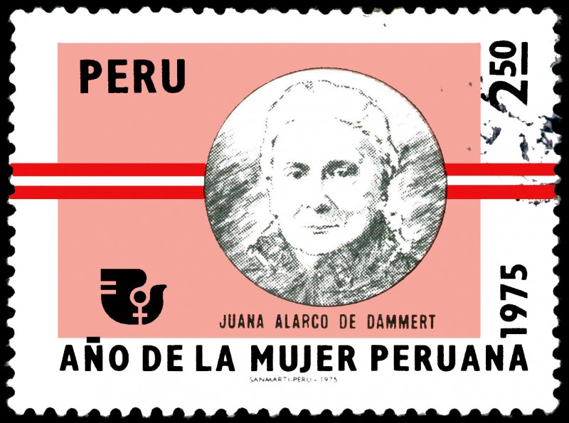 1975 AÑO DE LA MUJER PERUANA - JUANA ALARCO DE DAMMERT, BENEFACTORA DE LA NIÑEZ.