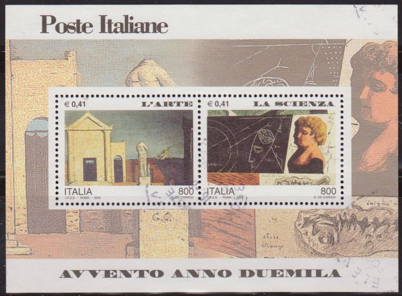 Italia 2000 Scott 2330 Sello º HB Arte y Ciencia 0,41€ Timbre Italie Italy Stamp Francobollo 