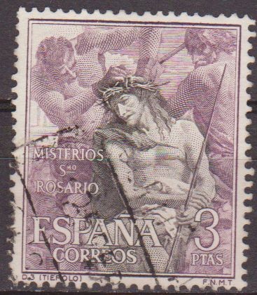 España 1962 1470 Sello º Misterios del Santo Rosario Coronación de Espinas (Tiepolo) Timbre Espagne 